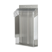Leaflet Hanger / Lefalet Holder / Leaflet Dispenser "Nil II", with lid, water resistant, for outdoor use | A4