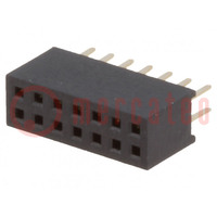 Socket; pin strips; female; PIN: 14; straight; 1.27mm; THT; 2x7; 1A