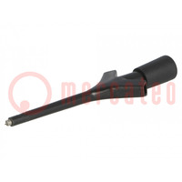 Clip-on probe; pincers type; 2A; 60VDC; black; 0.64mm; 30mΩ