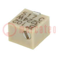 Potentiometer: mounting; multiturn; 1kΩ; 250mW; SMD; ±10%; linear