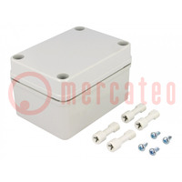 Enclosure: multipurpose; X: 80mm; Y: 110mm; Z: 65mm; PICCOLO; ABS