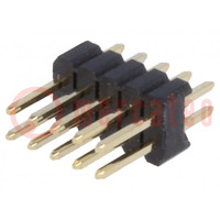 Pin header; pin strips; male; PIN: 10; straight; 1.27mm; THT; 2x5
