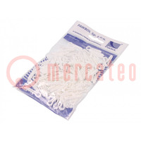 Holder; white; on round cable; 100pcs; USMO 6; 6mm