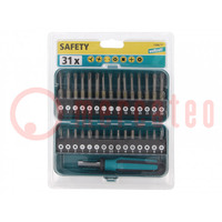 Kit: screwdriver bits; Mounting: 1/4" (C6,3mm),1/4" (E6,3mm)