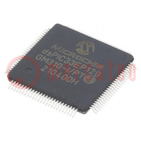 IC: dsPIC mikrokontroller; 128kB; 16kBSRAM; TQFP100; DSPIC; 0,4mm