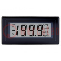 Voltmeter; digital,mounting; 0÷200mV; on panel; snap fastener