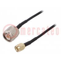 Kábel-adapter; apa,SMA,TNC; 2,5m