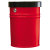 Abfallbehälter TKG selbstlöschend FIRE EX, Stahlblech, Aluminumdeckel, 24 l, Durchm. 29,5 x H 37 cm Version: 2 - rot