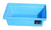 PE-Auffangwanne für Paletten Typ KWP-P KWP-P 20, aus robustem Polyethylen, Ausführung in blau