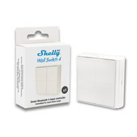 SHELLY BLU WALL SWITCH 4 - INTERRUPTOR DE PARED BLUETOOTH, CONTROL DISPOSITIVOS INTELIGENTES INALÀMBRICO, MULTI-CLIC, ENCRIPTACI