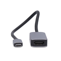 NEDIS ADAPTADOR USB-C - USB 3.2 GEN 1 - CONECTOR USB-C - SALIDA HDMI - 8K@60HZ - 0,20 M - REDONDO - NIQUELADO - PVC - NEGRO - CA