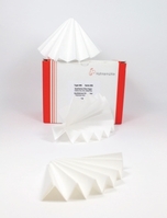 Folded filters 597, 150 mmqualitative filterpaper, 81 g/sqm,