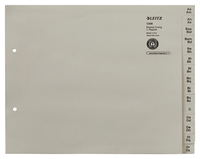 Registerserie A-Z, A4, Papier, für 6 Ordner, grau
