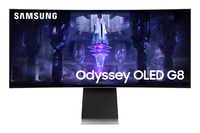 Samsung Odyssey OLED G8 G85SB számítógép monitor 86,4 cm (34") 3440 x 1440 pixelek UltraWide Quad HD Ezüst