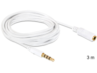 DeLOCK 3.5mm 3m Audio-Kabel 6.35mm Weiß