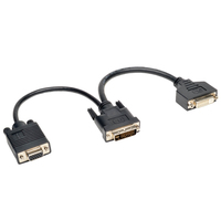 Tripp Lite P564-06N-DV Cable Divisor en Y DVI, Monitores Digitales y VGA (DVI-I M a DVI-D H y HD15 H) 15.24 cm [6 Pulgadas]