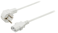 Valueline VLEP10000W20 cable de transmisión Blanco 2 m Enchufe tipo F C13 acoplador