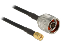 DeLOCK 88937 coax-kabel CFD200 0,5 m RP-SMA Zwart