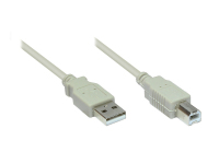 Alcasa 2510-1OF USB Kabel USB 2.0 1 m USB A USB B Weiß