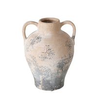 Boltze Sabia Vase Becherförmige Vase Keramik Beige, Grau