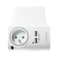 LogiLink PA0166 adaptateur prise d'alimentation Type E (FR) Blanc