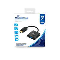MediaRange MRCS173 video átalakító kábel 0,15 M VGA (D-Sub) DisplayPort Fekete