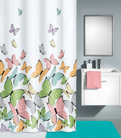 Kleine Wolke Butterflies Duschvorhang Öse Polyester Mehrfarbig