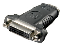 Goobay 60752 tussenstuk voor kabels HDMI DVI (24+5) Zwart
