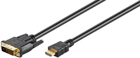 Microconnect HDM192415 video cable adapter 5 m DVI-D HDMI Type A (Standard) Black