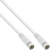InLine SAT Cable 2x shielded ultra low loss 2x F-male >75dB white 10m