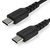 StarTech.com 1m USB C Lader Kabel, Rugged Fast Charge & Sync USB 2.0 naar USB Type C Laptop Laderkabel met TPE Aramidevezel Mantel, M/M, 60W, Zwart, Samsung S10 S20, iPad Pro, M...