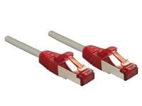 LINDY Patchkabel Cat6 CrossOver S/FTP grau/rot 0.50m