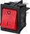 Einbau-Wippschalter 30x22 16 A schwarz Wippe beleuchtet rot
