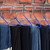 Relaxdays Hosenbügel 20er Set, rutschfeste Kleiderbügel für Hosen & Röcke, Metall, Hosenhalter offen, 35,5cm breit, blau