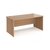 Maestro 25 straight desk 1600mm x 800mm - beech top with panel end leg