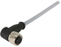 Sensor-Aktor Kabel, M12-Kabeldose, abgewinkelt auf offenes Ende, 4-polig, 0.5 m,