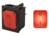 Wippschalter, rot, 2-polig, Ein-Aus, Ausschalter, 20 (4) A/250 VAC, 10 (8) A/250