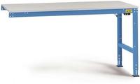 Manuflex LU6026.5012 ESD ESD munkaasztal UNIVERSAL szabványos kiegészítő asztal műanyag lemezzel, szélesség x magasság = 1250 x 600 x 766-876 mm Élénk kék (RAL