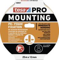 tesa Mounting PRO PE-Fixation 66957-00000-00 Rögzítő szalag Fehér (H x Sz) 25 m x 12 mm 1 db