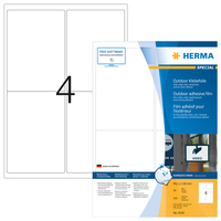 Wetterfeste Outdoor-Folienetiketten A4, 99,1 x 139 mm, weiß, extrem stark haftend, dehnfähig