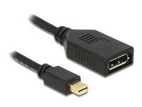 Adapter mini DisplayPort 1.2 male <gt/> DisplayPort female 4K blackDisplayPort Cables
