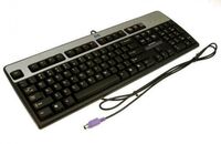 KYBD,PS/2,04BASIC-S-EN 355630-115, Standard, Wired, PS/2, QWERTZ, Black,Silver Tastaturen