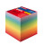 Notizklotz 9x9x8,5cm 800Blatt rainbow geleimt verschiedenfarbig geschichtet