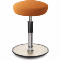 Sitz- Stehhocker Free Regular Hutsitz Gestrick Orange chrom /cremeweiß