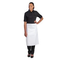 Chef Works Unisex Bistro Professional Apron in White Size R