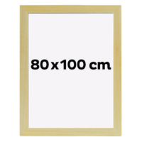 Cadre Déco Bois 80x100 Couleur NATUREL-Profilé 30x14mm