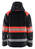 High Vis Winterjacke Klasse 1 schwarz/High Vis rot - Rückseite