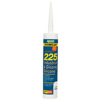 Everbuild 225WE Industrial & Glazing Silicone White 310ml 225