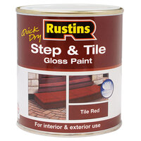 Rustins STRDW500 Quick Dry Step & Tile Paint Gloss Red 500ml
