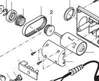 PROXXON 28030-02 Riemenscheibe Zahnrad Motor für Schleif- und Poliergerät SP/E